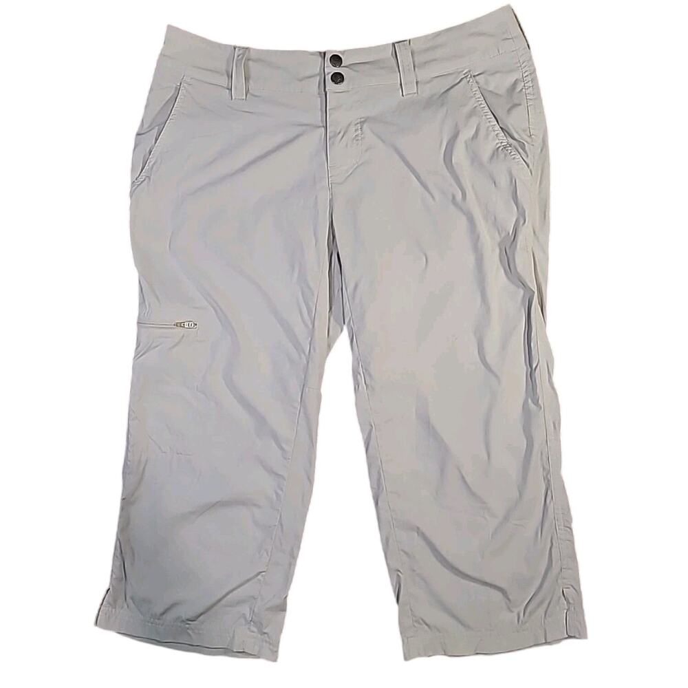 Coolibar UPF 50 Cargo Capri Pant 6 Outdoor Travel Utility Hike Outdoor Adventure